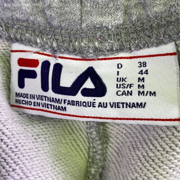 Fila Joggers Men's Medium Sweatpants Light Gray French Terry Athleisure Training - Picture 6 of 9